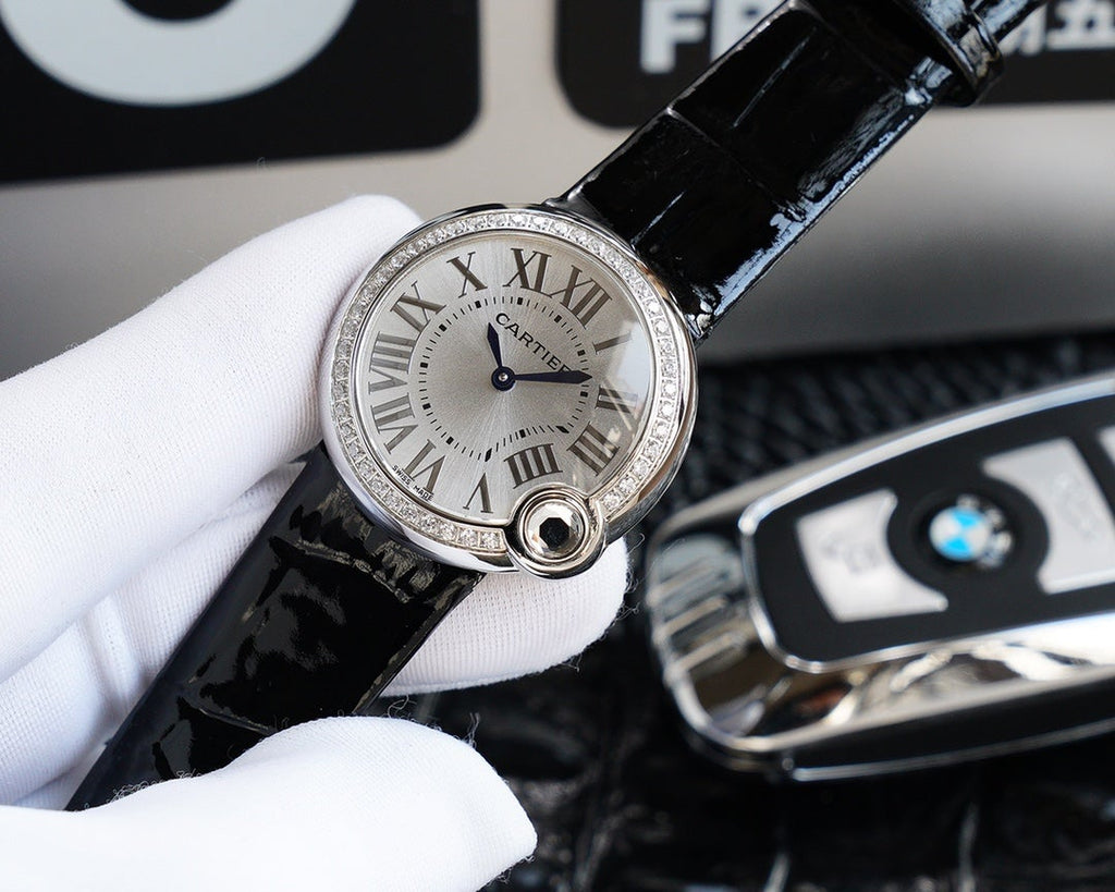 BALLON BLANC 33MM AUTOMATIC STEEL CASE ARABIC NUMERALS