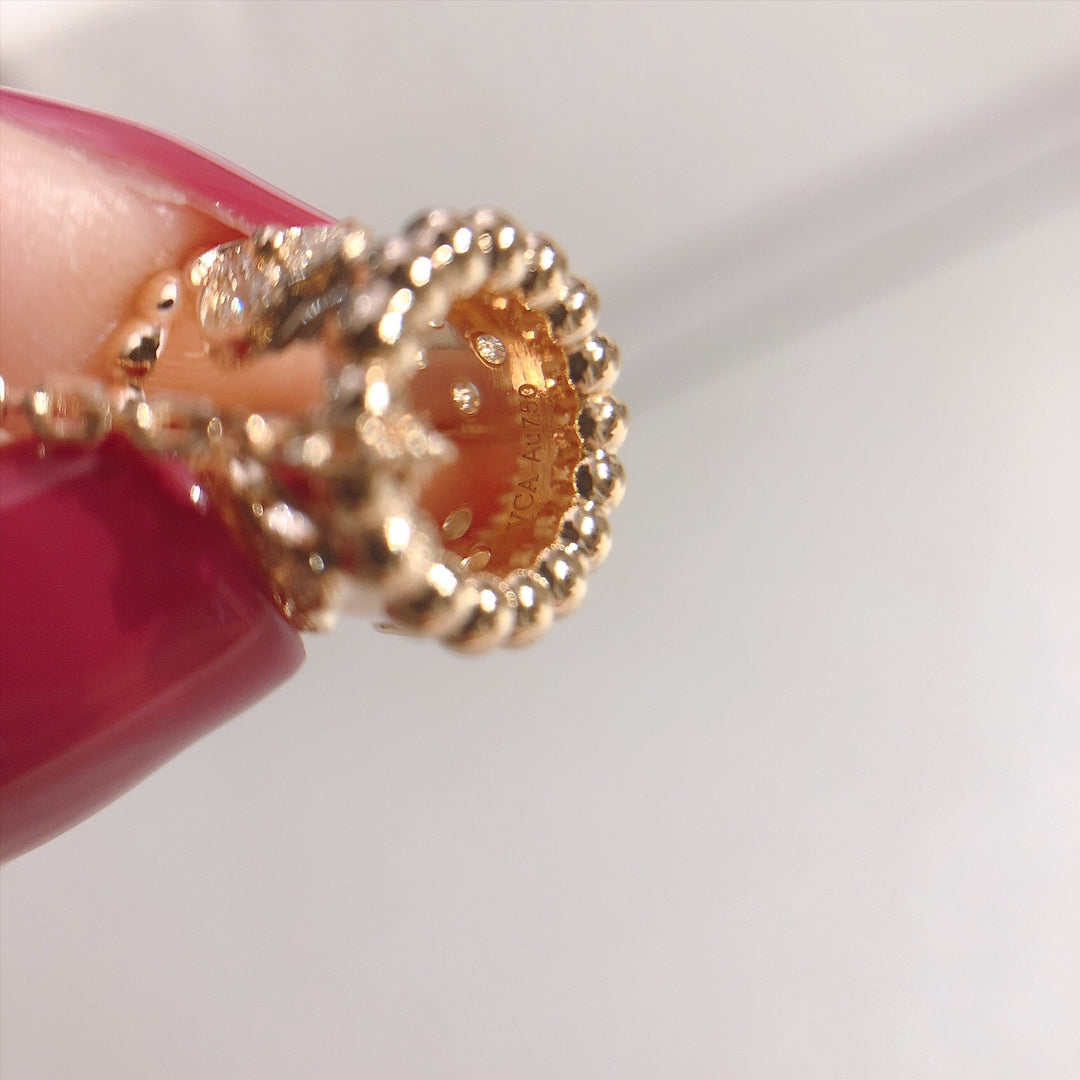 Van Cleef & Arpels PERLEE PEDANT PINK GOLD NECKLACE