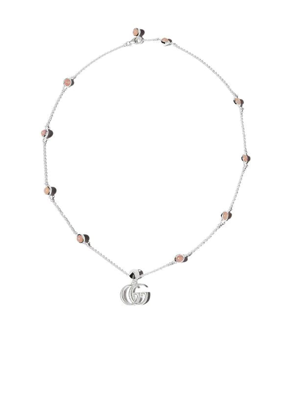GUCCI DOUBLE G MOTHER-OF-PEARL NECKLACE