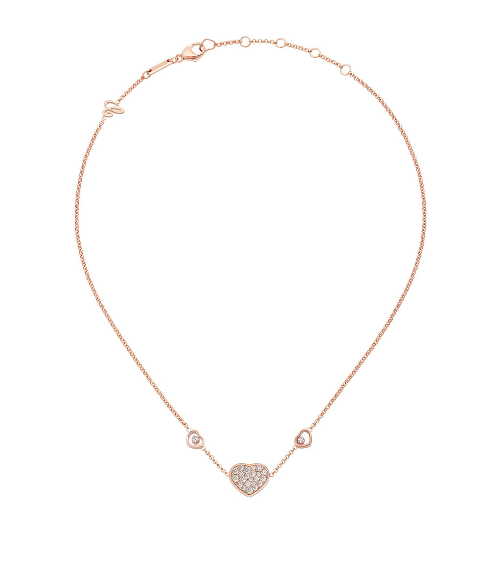 HAPPY HEART NECKLACE 3 MOTIFS DIAMOND