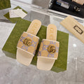 GUCCI EXCLUSIVE SLIDE SANDAL IVORY SEDGE