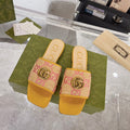 GUCCI EXCLUSIVE SLIDE SANDAL AMBER SEDGE