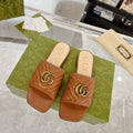 GUCCI EXCLUSIVE SLIDE SANDAL CARAMEL CALFSKIN
