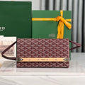 MONTE-CARLO PM CLUTCH 25 IN WINE RED GOYARDINE CANVAS