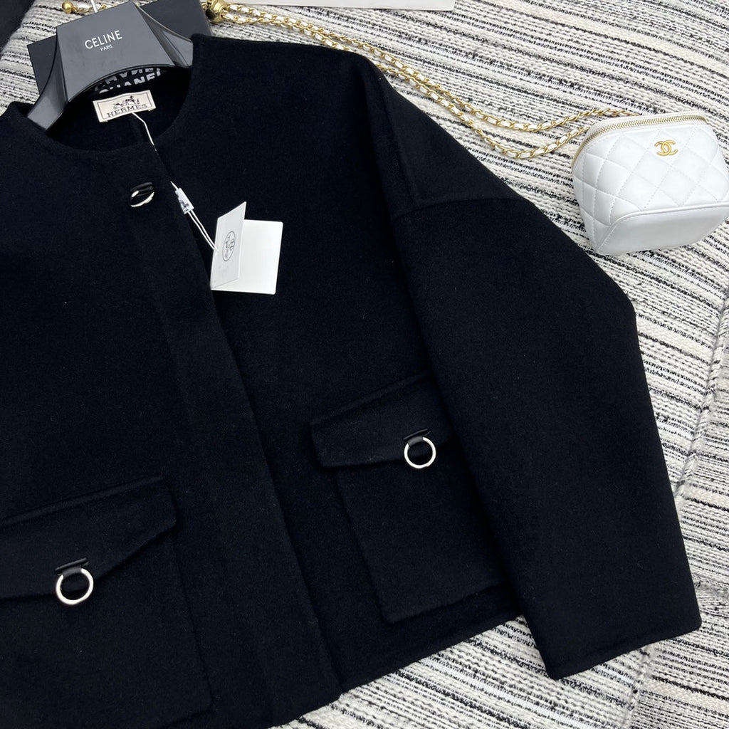 HERMES 25S SHORT REVERSIBLE CASERE COAT 254