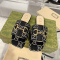GUCCI CHUNKY SLIDE SANDAL BLACK CALFSKIN