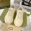 GUCCI Rhyton Trainer Leather White Pink