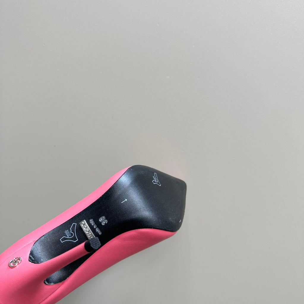GUCCI 105 BASIC HIGH HEEL HOT PINK LAMBSKIN