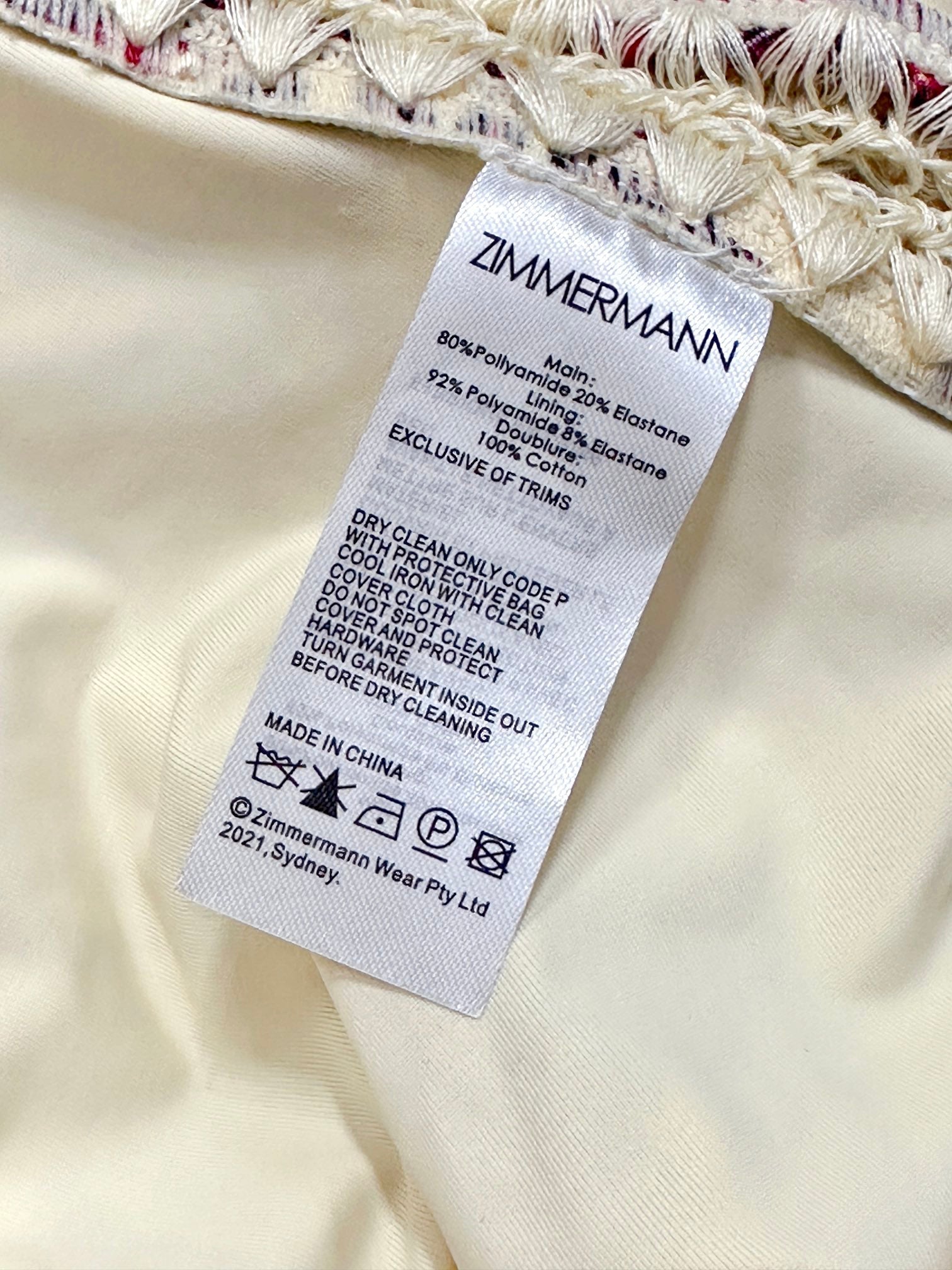 ZIMMERMANN BIKINI WITH PLUNGING NECKLINE 270503
