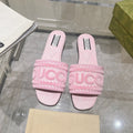 GUCCI Interlocking double G hollow slippers PInk Rose