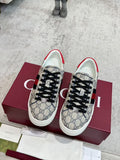 GUCCI ACE TRAINER CANVAS IN WEB BEIGE