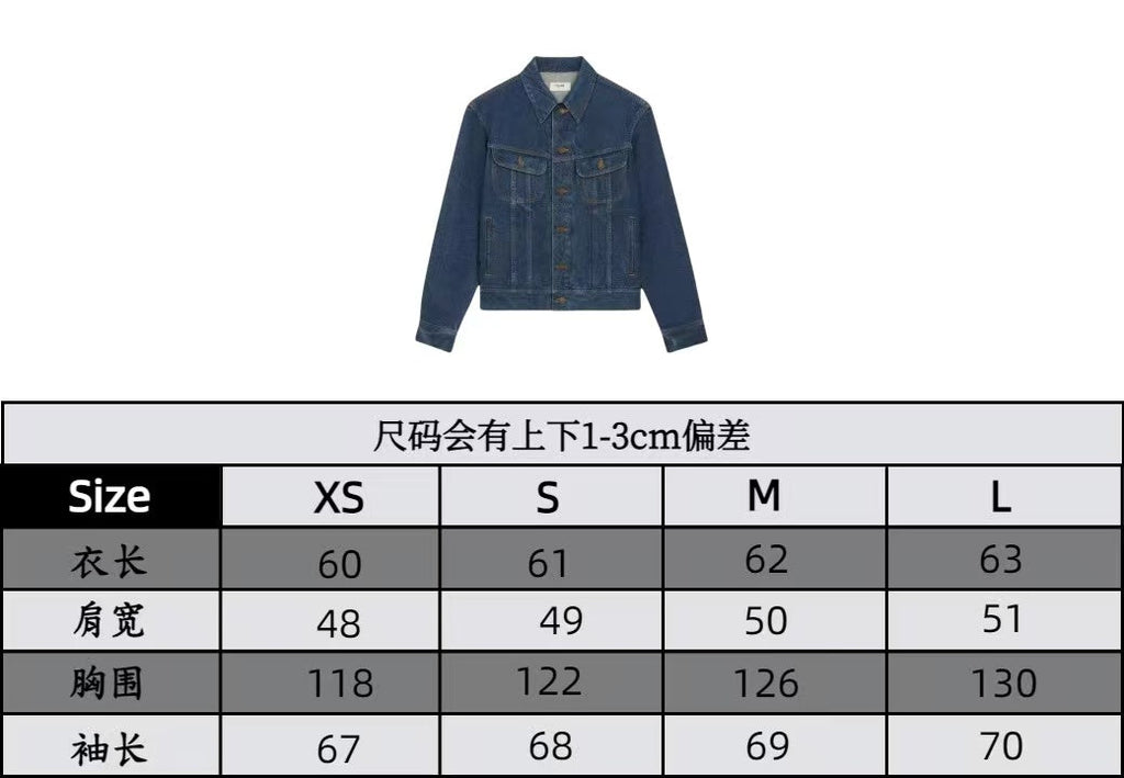 CELINE CLASSIC TRUCKER JACKET INDIGO DENIM CONTRAST STITCHING SILVER BUTTONS          Ask ChatGPT