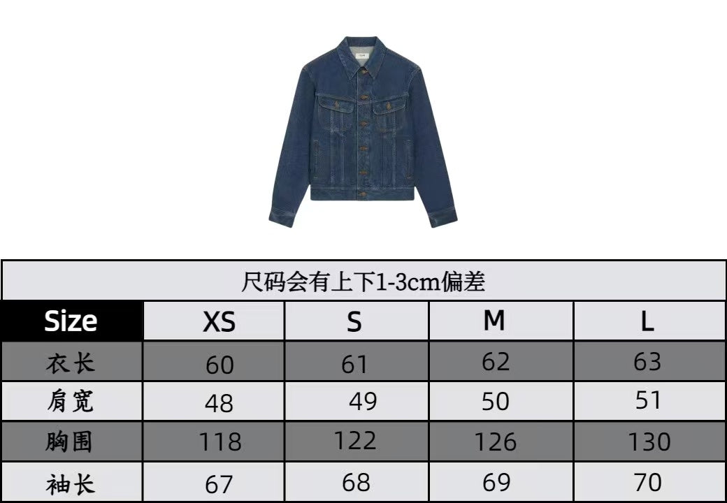CELINE CLASSIC TRUCKER JACKET INDIGO DENIM CONTRAST STITCHING SILVER BUTTONS          Ask ChatGPT