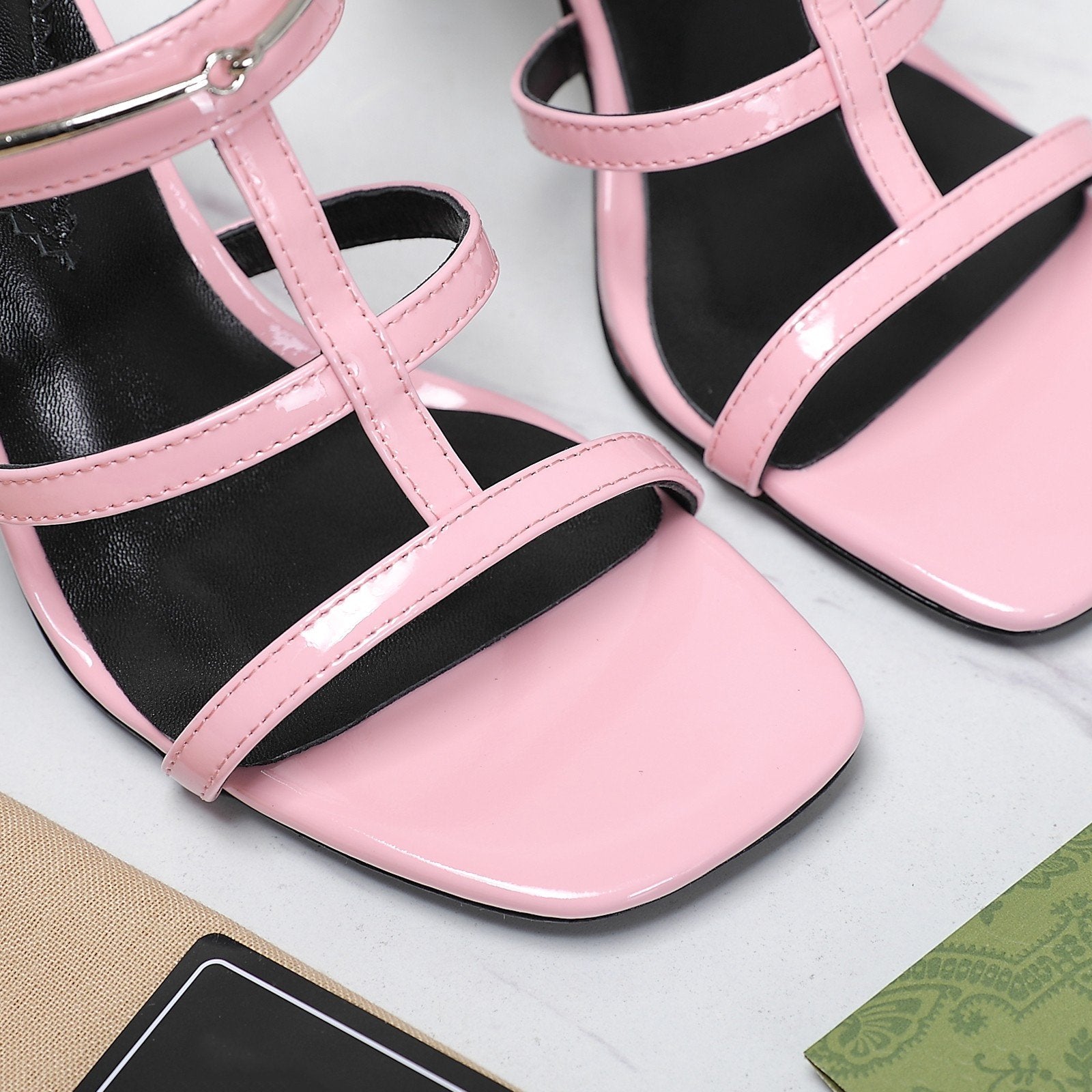GUCCI SLIM HORSEBIT SLIDE SANDAL WHITE