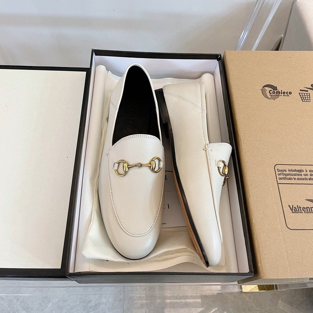 GUCCI LOAFERS MULES WHITE