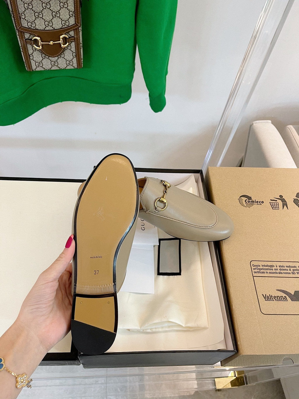GUCCI SLIPPER MULES BEIGE