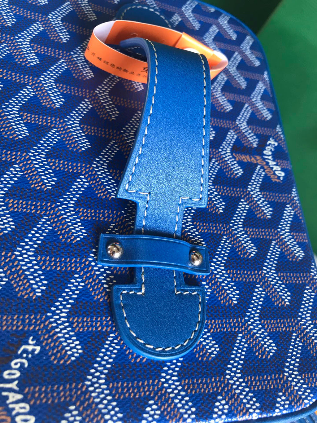 MUSE VANITY CASE 20 IN BLUE GOYARDINE CANVAS