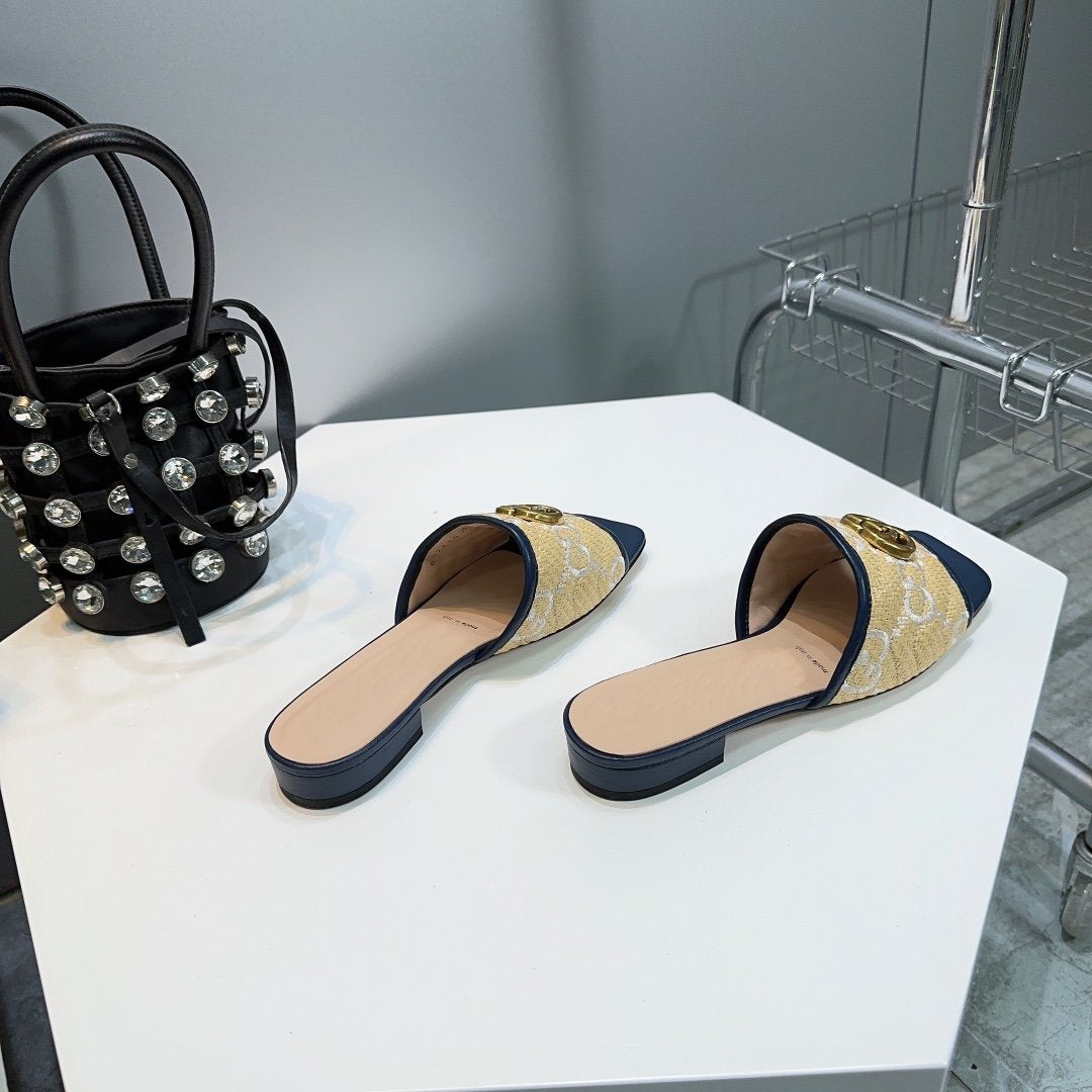 GUCCI MATELASS¨¦ CANVAS SLIDES WHITE LOGO