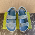 GUCCI CLASSIC CANVAS SANDALS BLUE