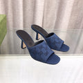 GUCCI HIGH-HEELED SANDALS WITH DOUBLE G EMBELLISHMENTS