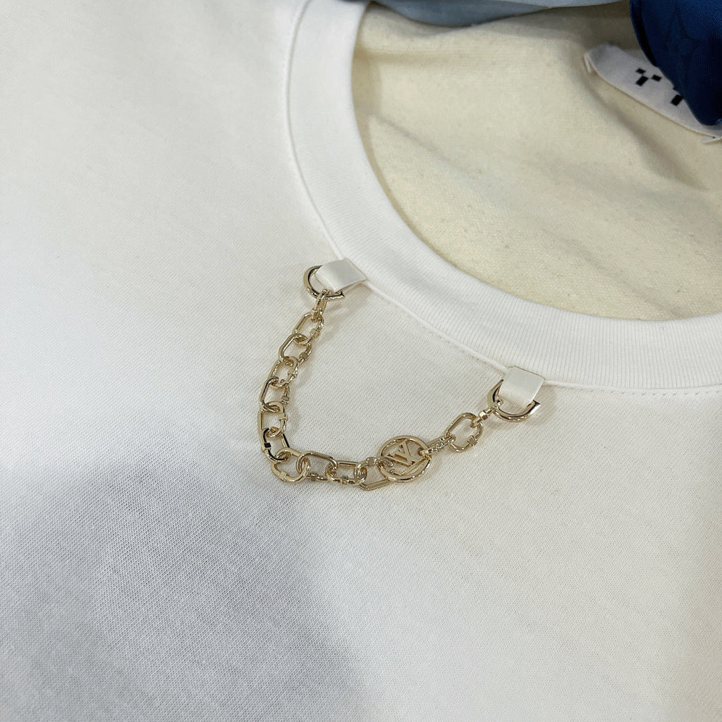 LOUIS VUITTON T-SHIRT WITH LV SILK SCARF IN JERSEY FABRIC 265970