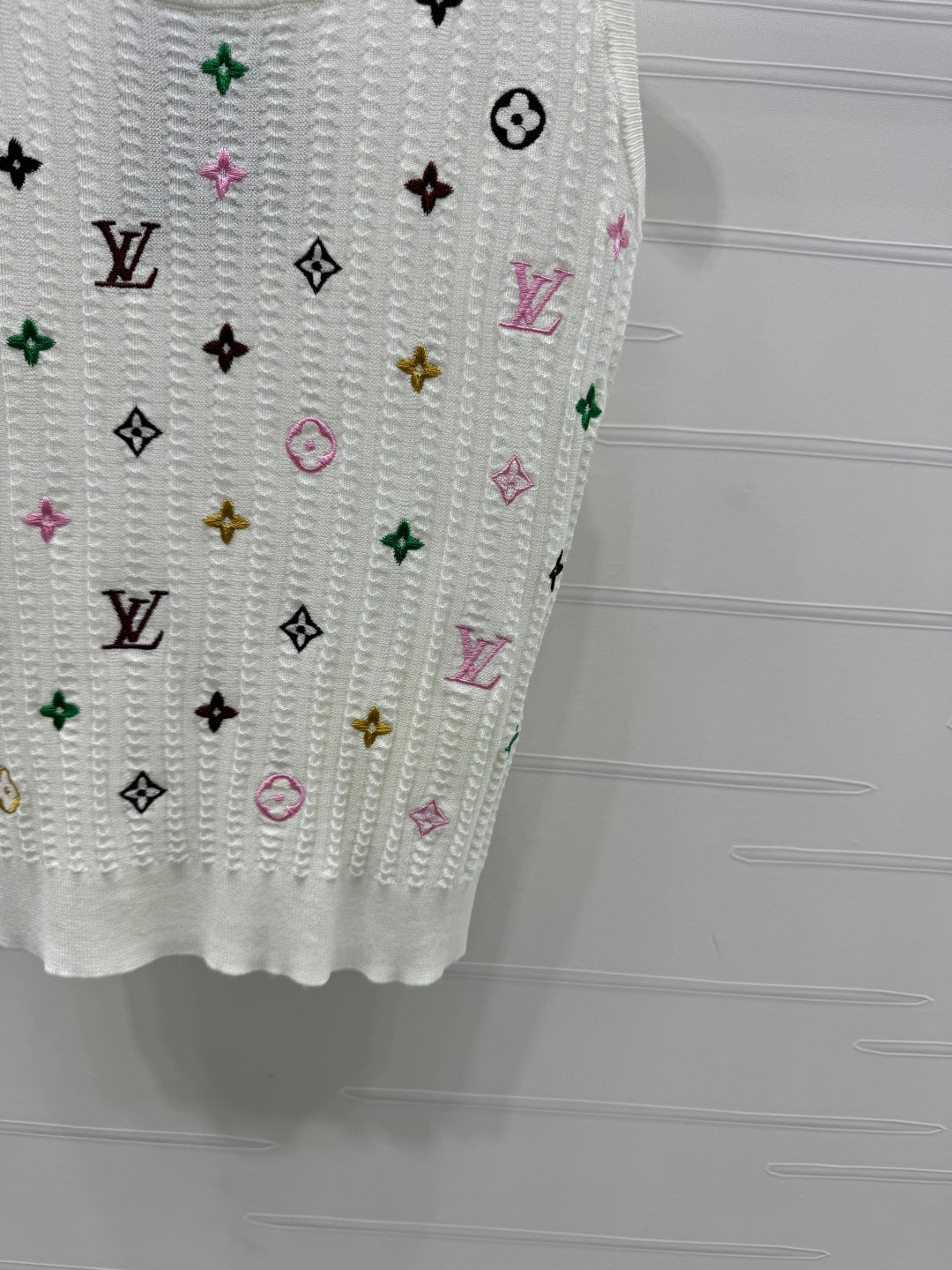 LOUIS VUITTON LV 25S EMBROIDERED KNIT TANK TOP 264272