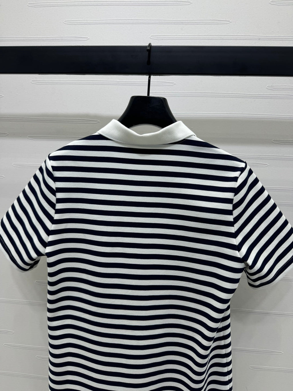 PRADA D 25S STRIPED SHORT SLEEVE KNIT DRESS 264218