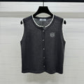 LOEWE 25S ROUND NECK KNITTED VEST WHITE 264068