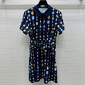LOUIS VUITTON LV SHORT-SLEEVE BELTED DRESS 269529