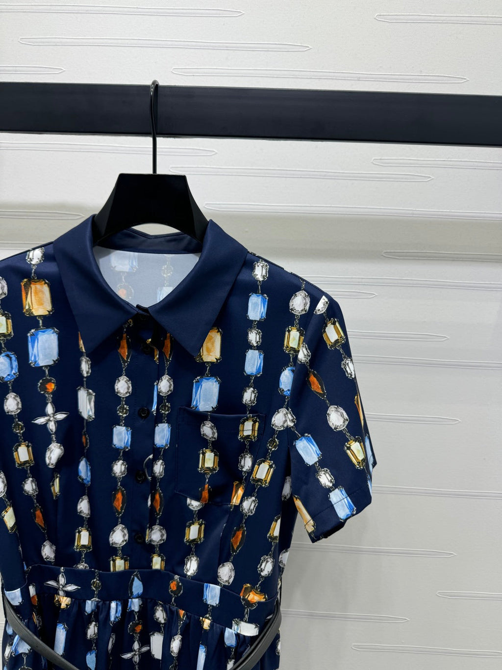 LOUIS VUITTON LV SHORT-SLEEVE BELTED DRESS 269529