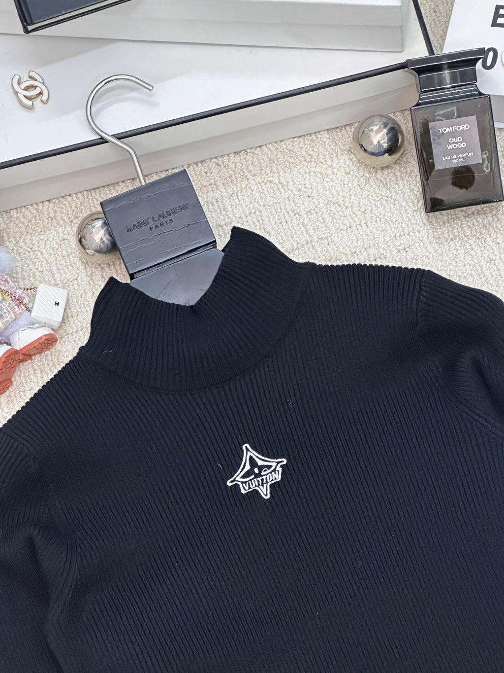 LOUIS VUITTON LV 25S LOGO-EMBROIDERED SWEATER 0073