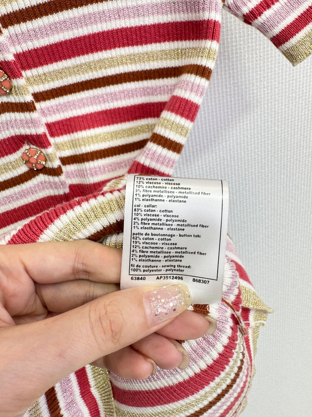 CHANEL 25S STRIPED T-SHIRT 586