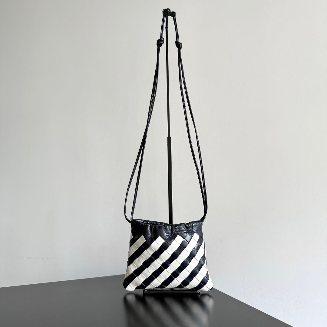 BOTTEGA VENETA 25S DUSTBAG 21 IN ZEBRA PATTERN CALFSKIN