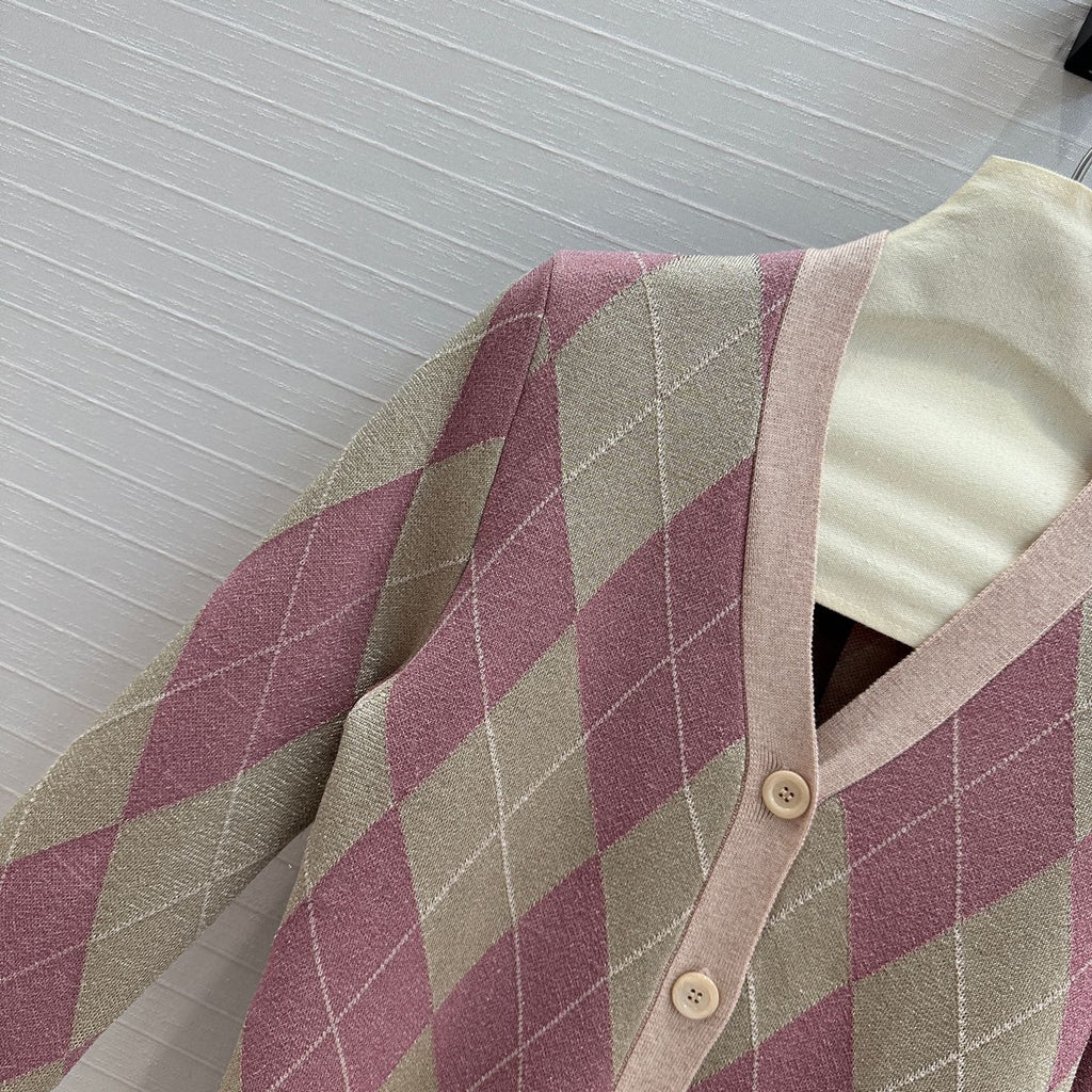 GUCCI Gucci 25 Cardigan Pink Wool