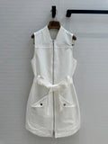 HERMES HERMES SLEEVELESS ZIPPER DRESS 276155