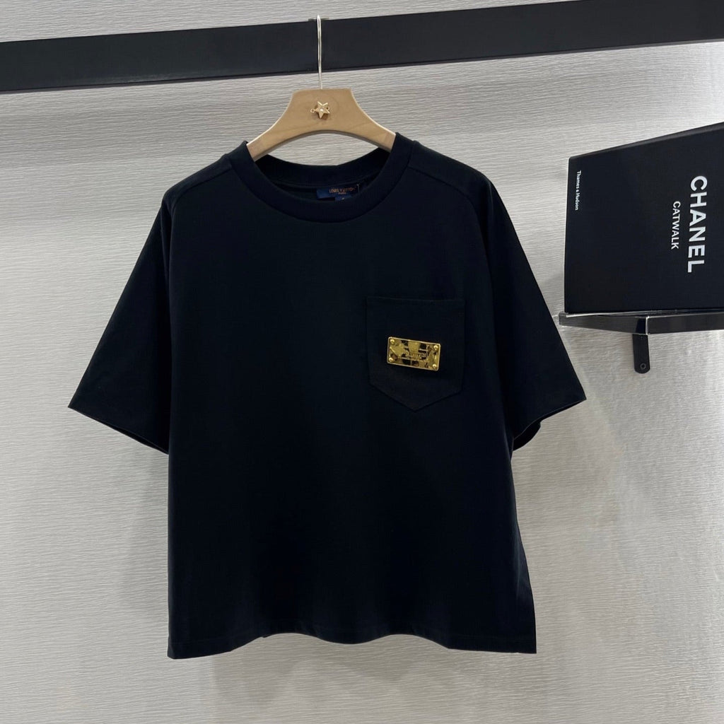 LOUIS VUITTON LV 25S T-SHIRT COTTON METALLIC LOGO 264989