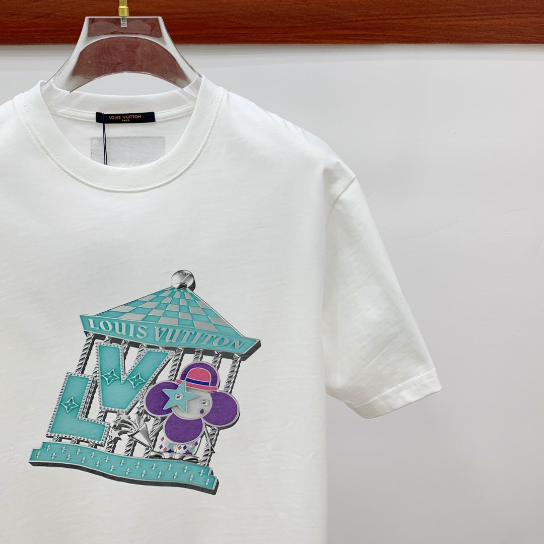 LOUIS VUITTON LV WHITE PURE COTTON T-SHIRT 238882