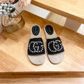 GUCCI Casual Style Logo Sandals Black