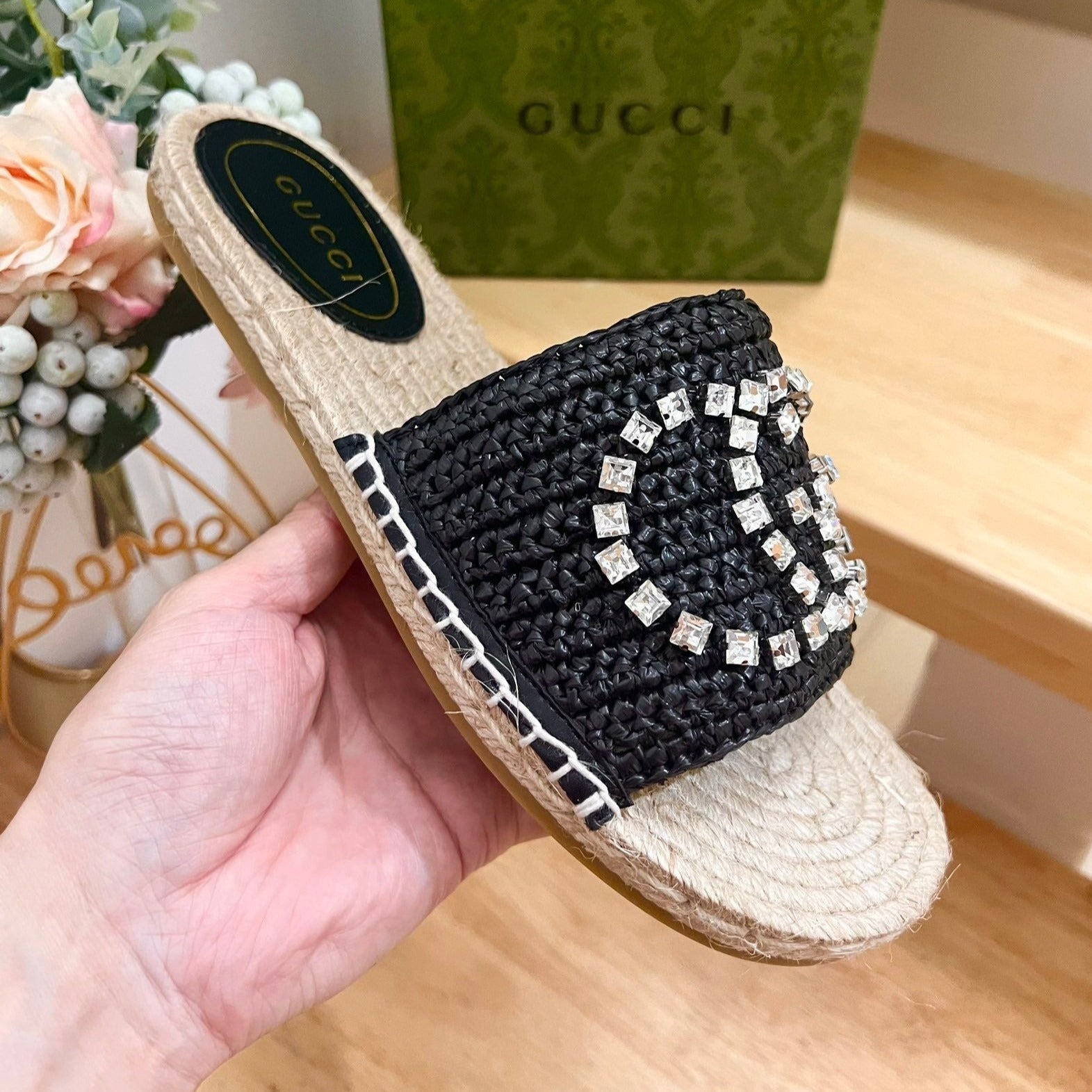 GUCCI Casual Style Logo Sandals Black