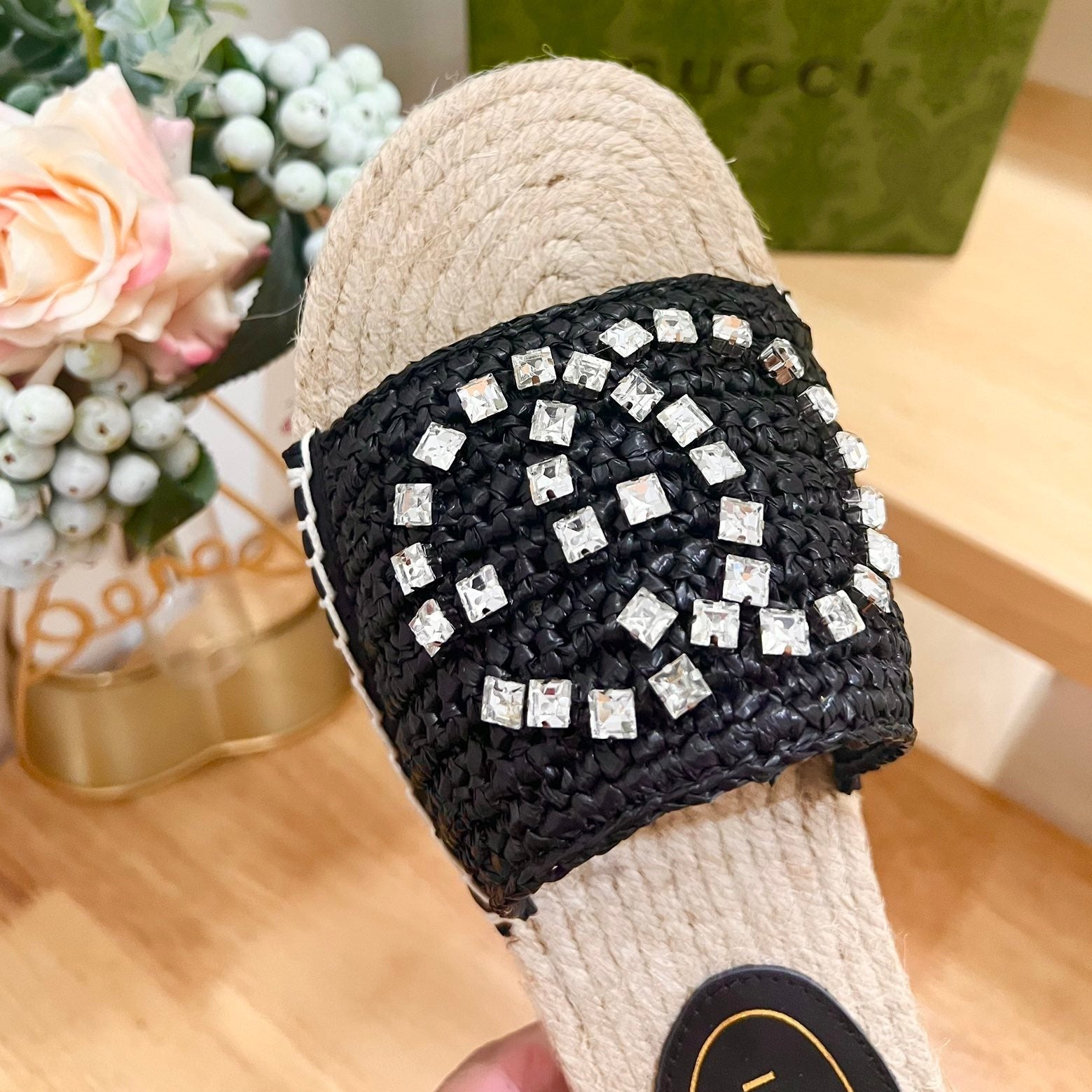 GUCCI Casual Style Logo Sandals Black