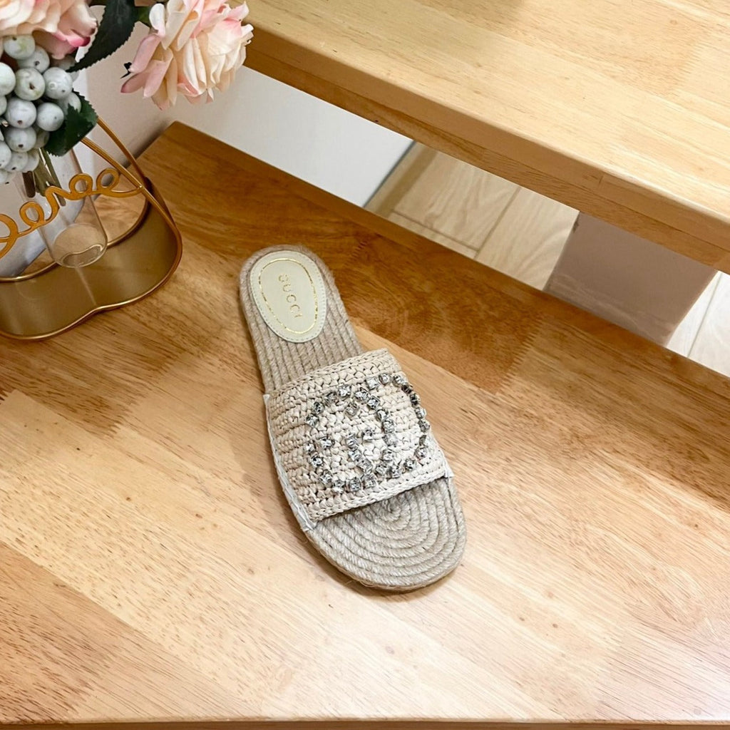 GUCCI Casual Style Logo Sandals Beige