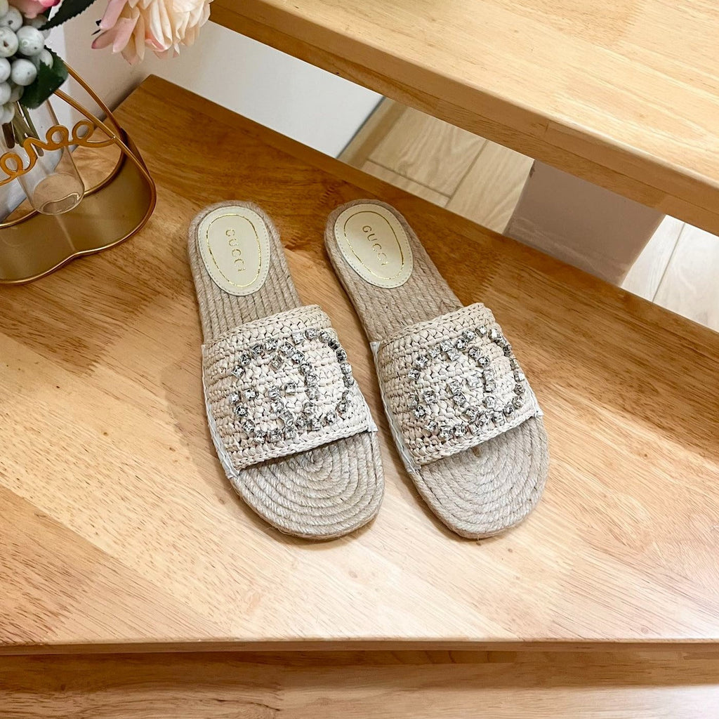 GUCCI Casual Style Logo Sandals Beige