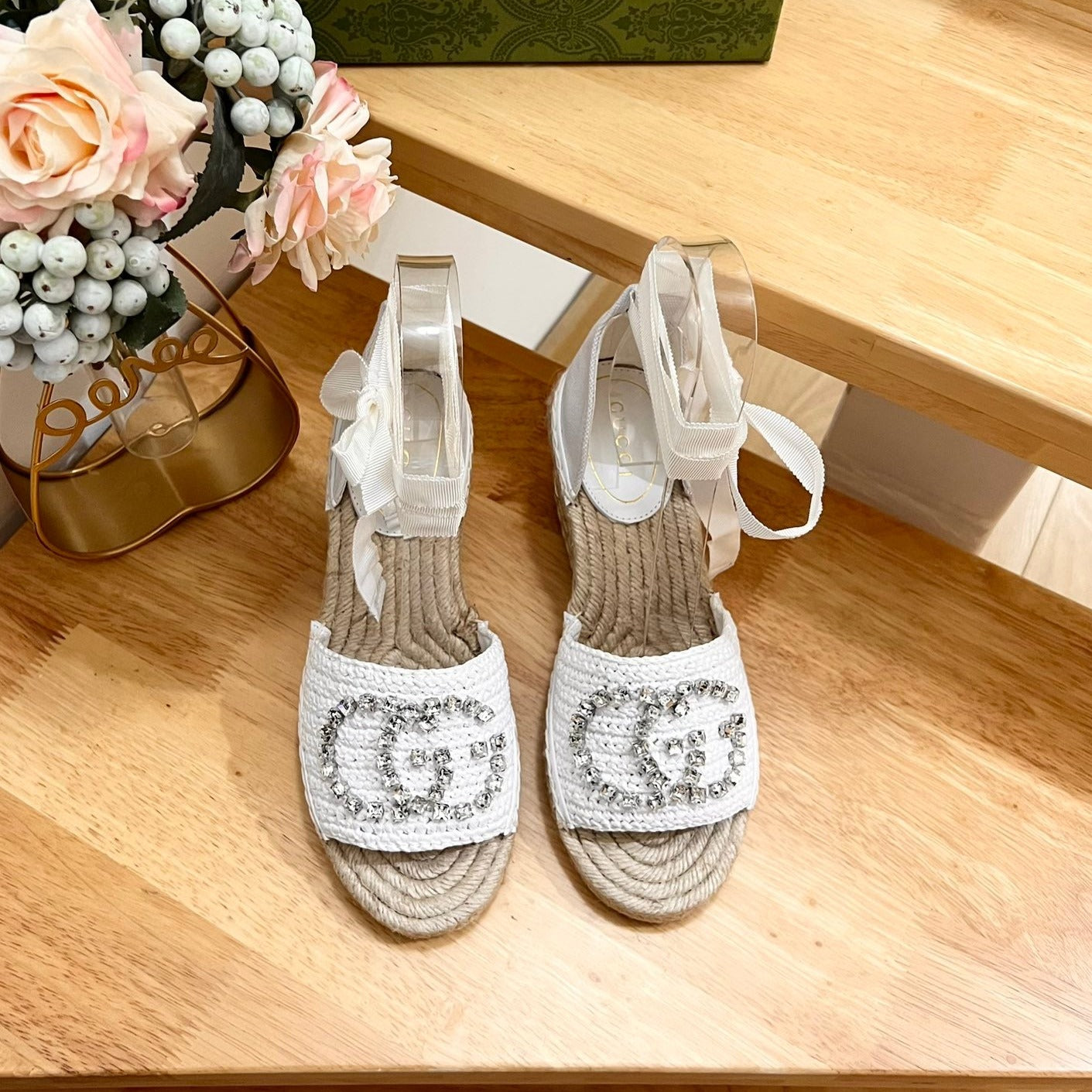GUCCI Women High Sandal Shoes White