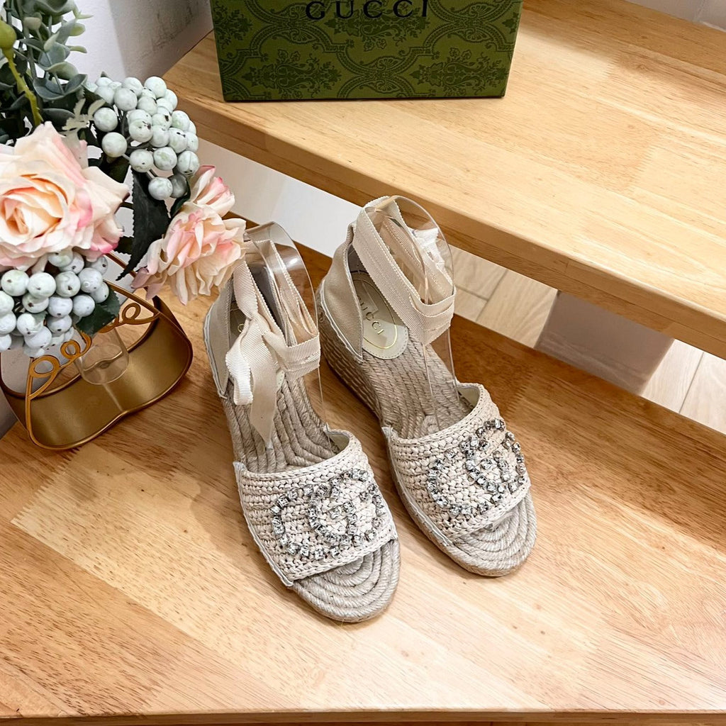 GUCCI Women High Sandal Shoes Beige