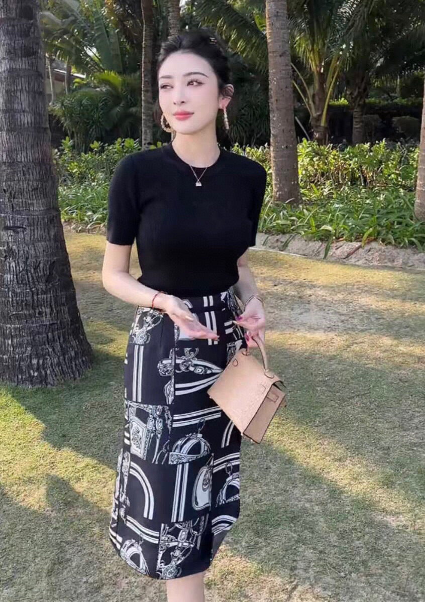HERMES HERMES 25S SLIT MIDI SKIRT 337