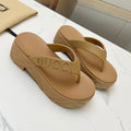 GUCCI THONG PLATFORM IN CIDER BROWN IMPORTED TPU