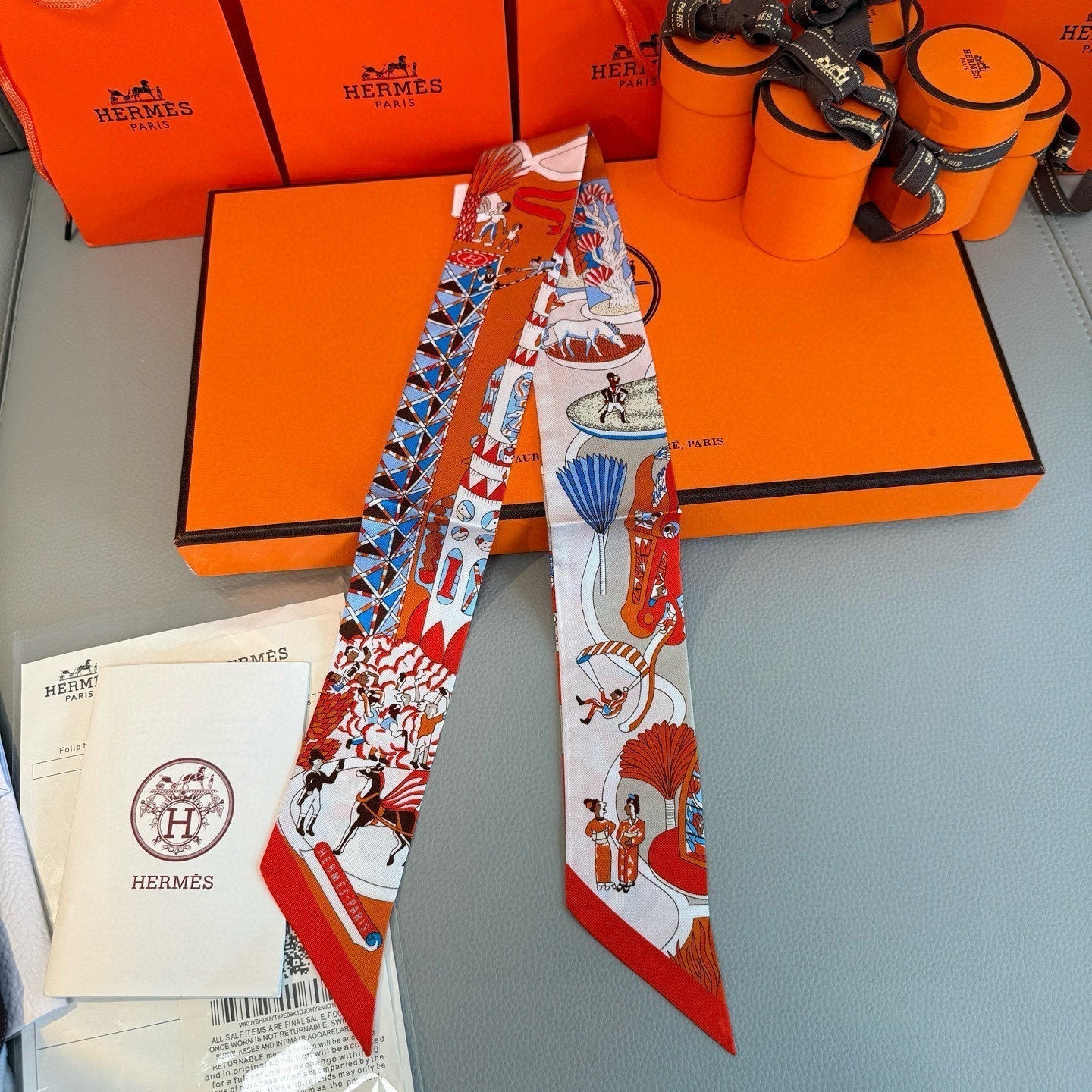HERMES HERMES 25S SCARF 86 IN SILK 853142
