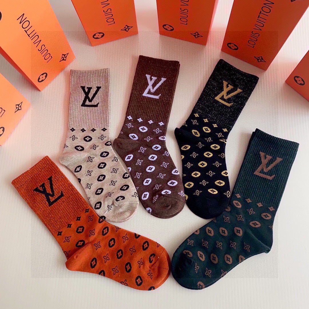 LOUIS VUITTON CREW SOCKS 192015 (1 BOX)