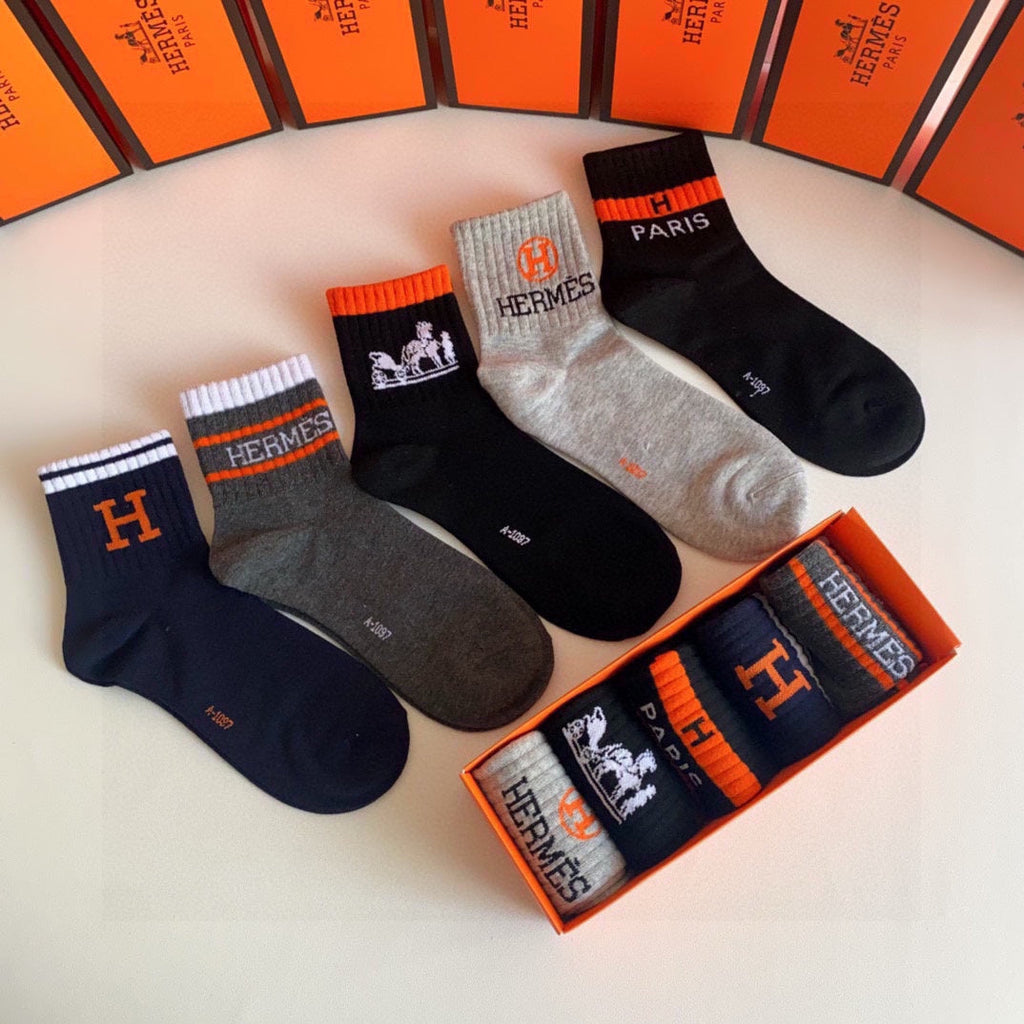 HERMES LOW-CUT SOCKS 380283 (1 BOX)
