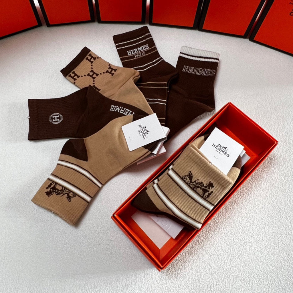 HERMES LOW-CUT SOCKS 391868 (1 BOX)
